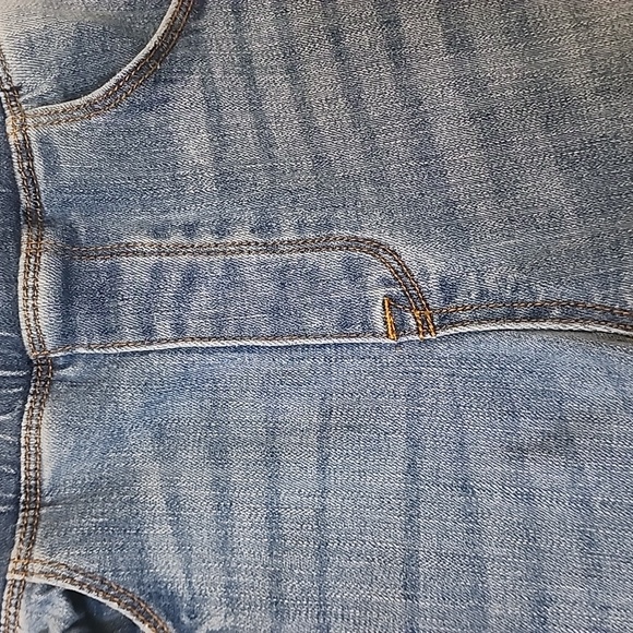 Tricot Womens High Waist Flair Leg Raw Hem Denim Blue Jeans Size Medium - Picture 3 of 13